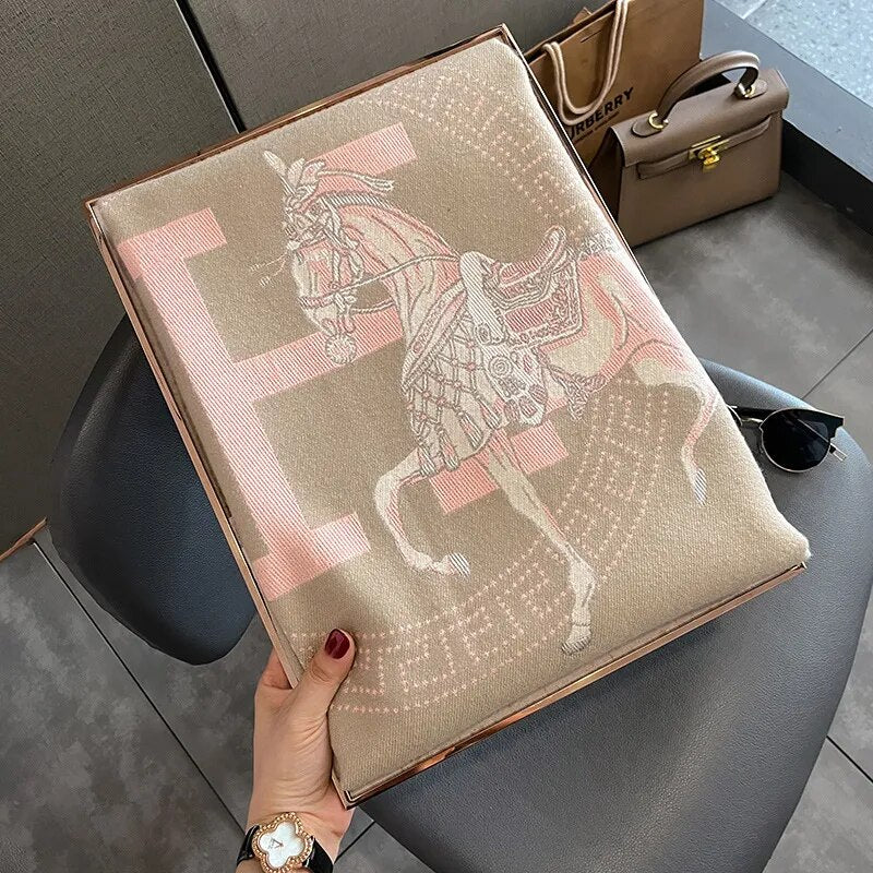 Equestrian Print | Kaschmir-Pashmina