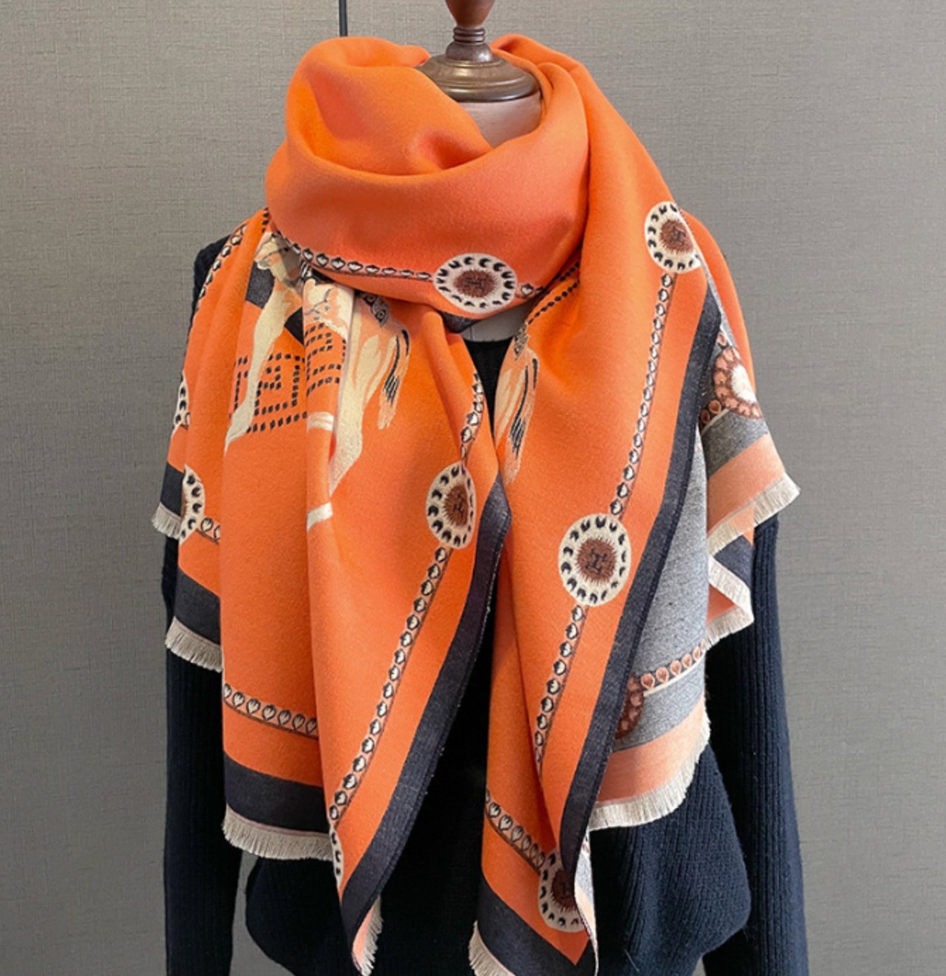 Equestrian Print | Kaschmir-Pashmina