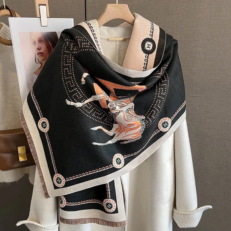 Equestrian Print | Kaschmir-Pashmina