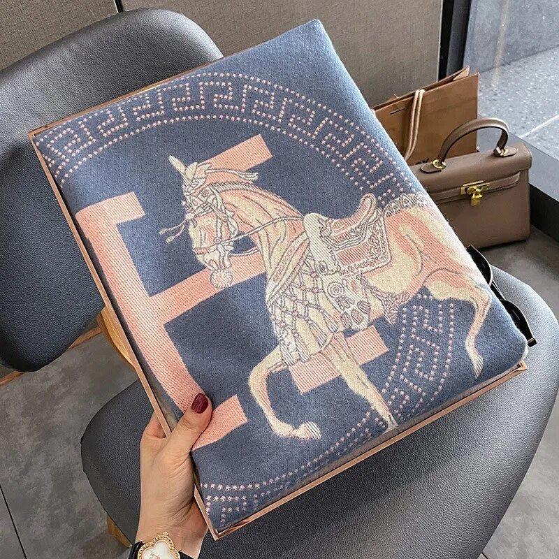 Equestrian Print | Kaschmir-Pashmina