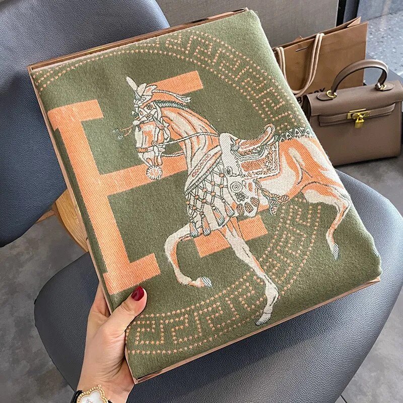 Equestrian Print | Kaschmir-Pashmina