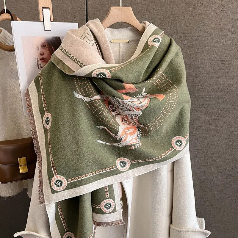 Equestrian Print | Kaschmir-Pashmina