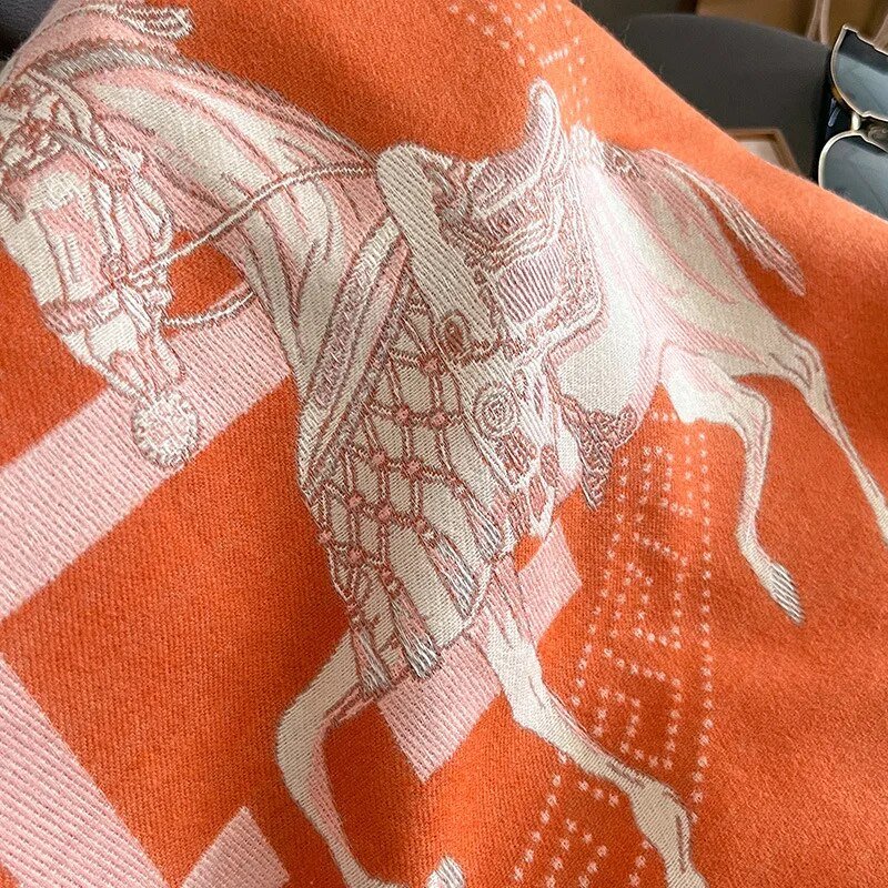 Equestrian Print | Kaschmir-Pashmina