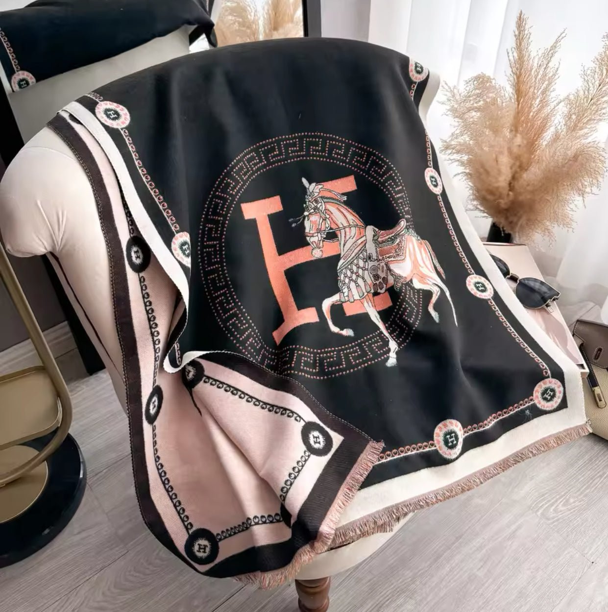 Equestrian Print | Kaschmir-Pashmina