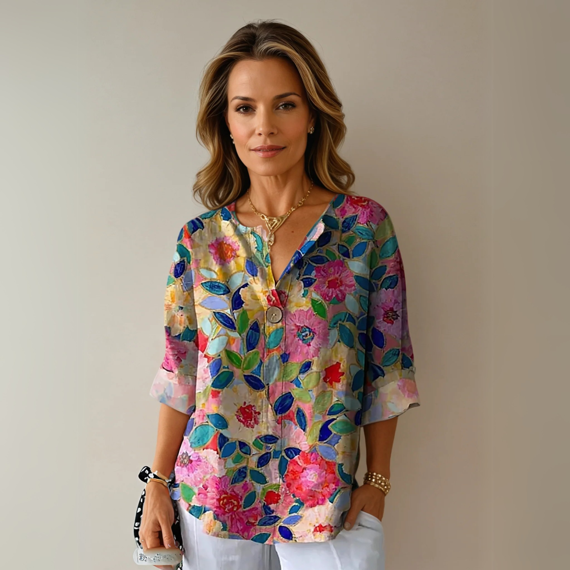 Arlena - Bluse mit Blumenmuster